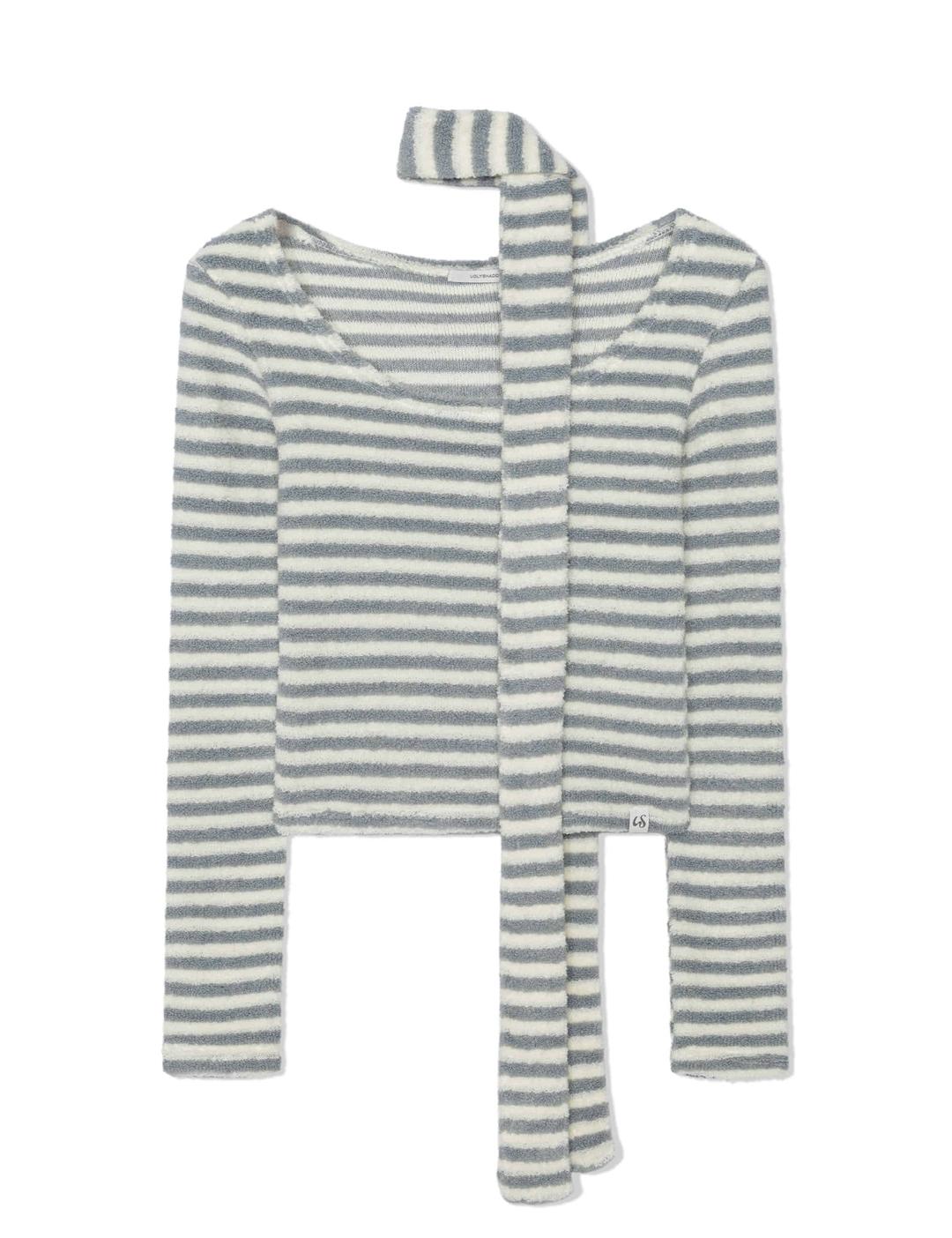 SCARF ROUND T-SHIRT(ST BLUE)