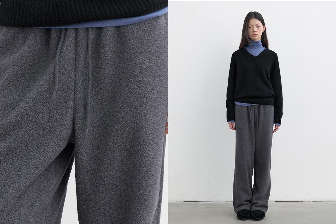Soft fleece sweatpants (charcoal)