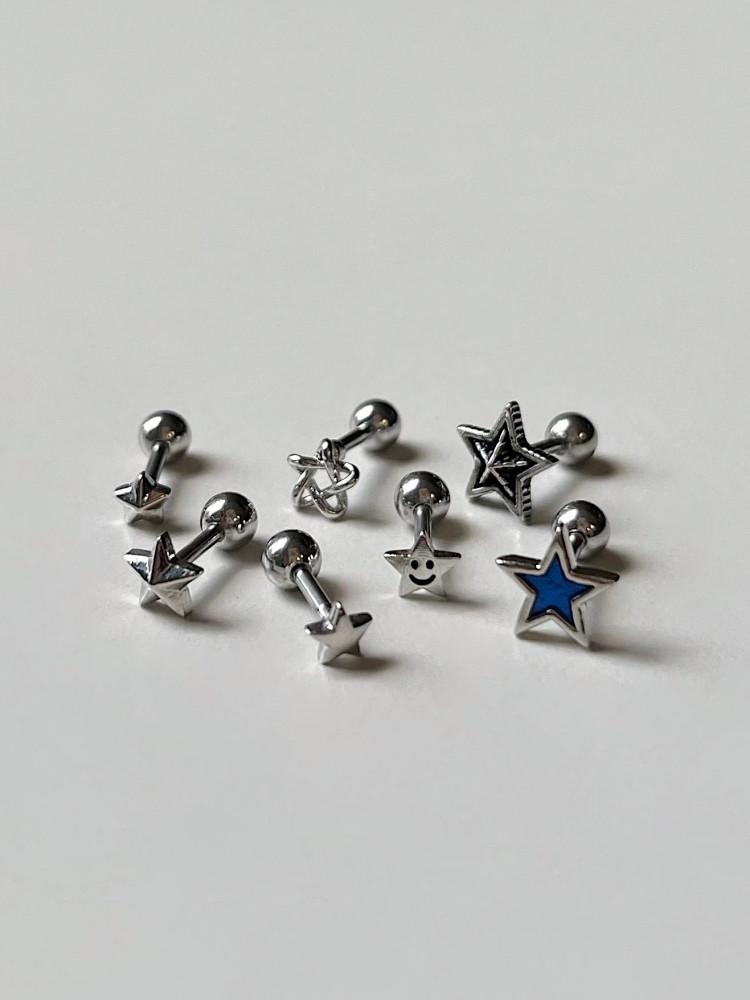 써지컬스틸 바 스타 피어싱 (7type)