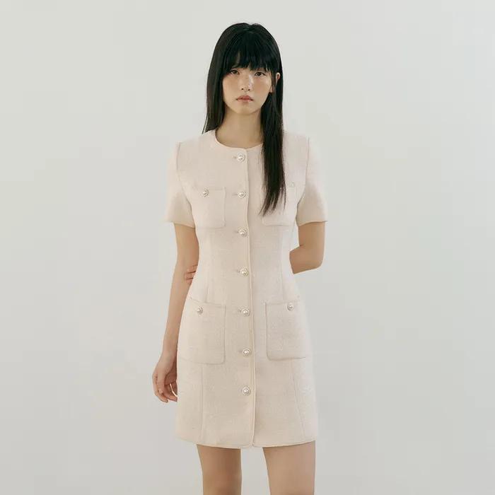 Mary Tweed One-piece (cream)