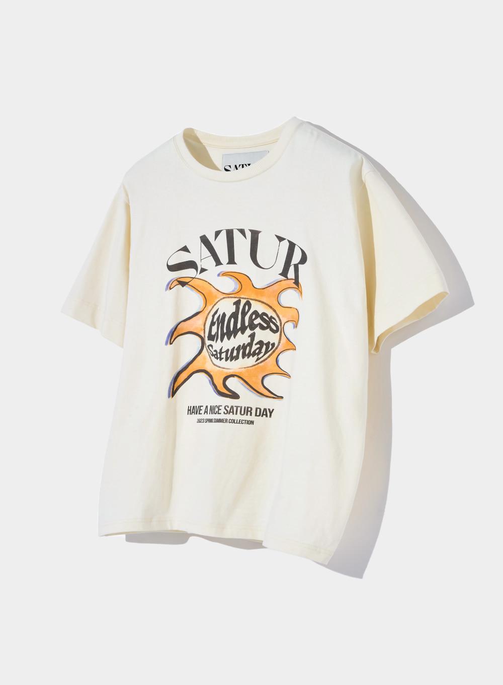 [3월 16일 예약배송]Sun Retro Graphic T-shirts - Retro Ivory