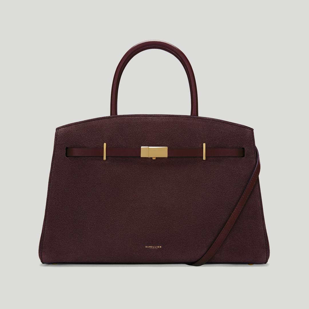 The Midi Hudson - Midi / burgundy suede & burgundy smooth
