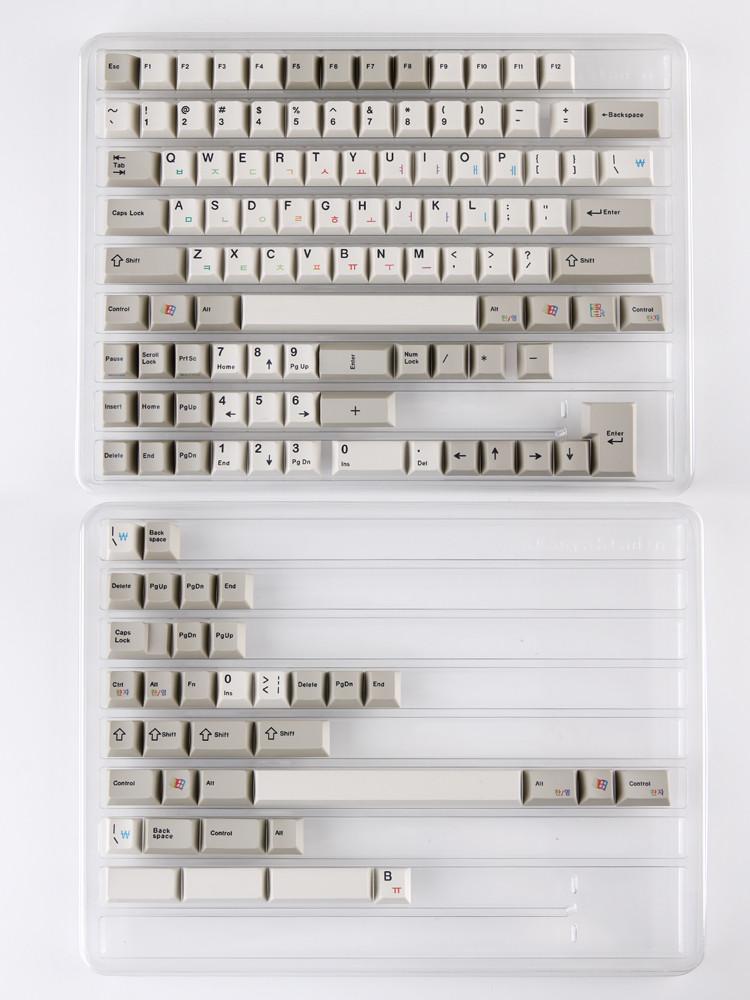 XMI pbt KOREAN 그라데이션 염료승화 키캡 기계식 키보드 베이지 체리프로파일