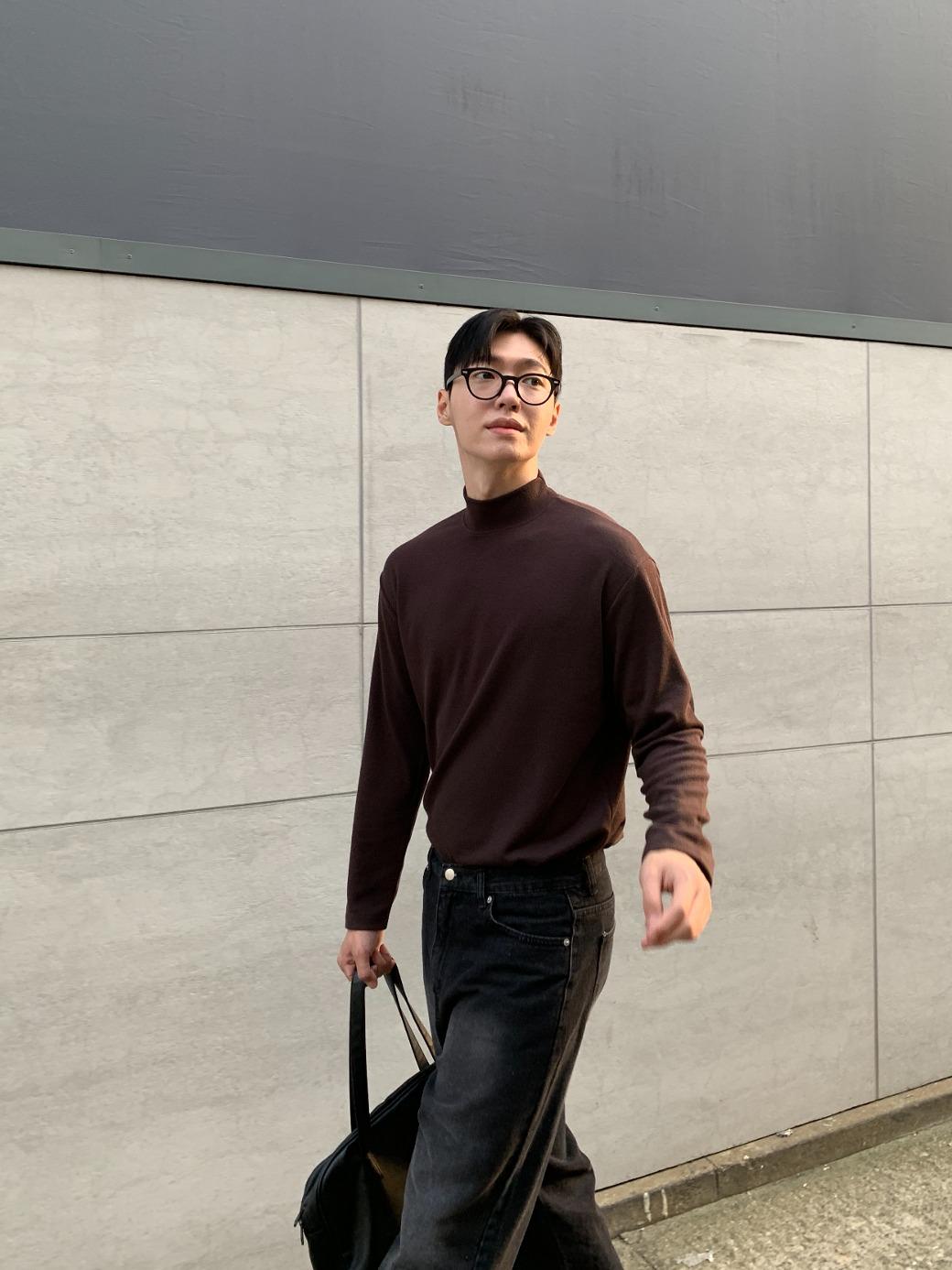 NH. Warm Half Neck Long Sleeve T-Shirt (기획)