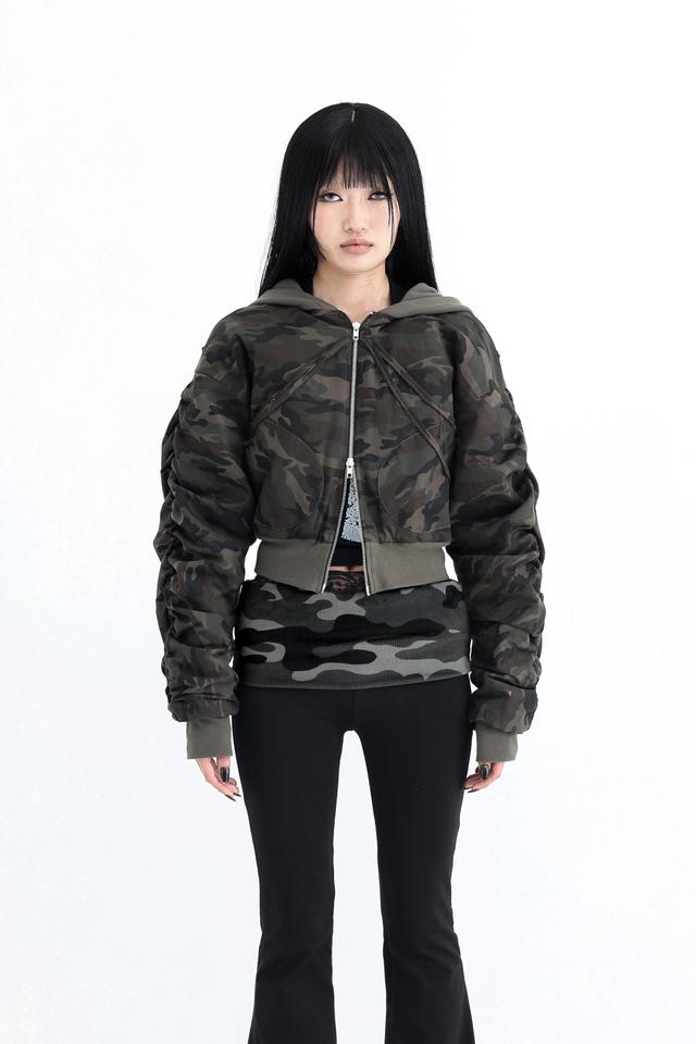 Bondage Bomber Jacket - camo