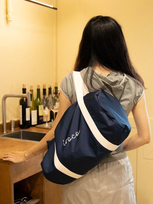 logo duffle bag_navy