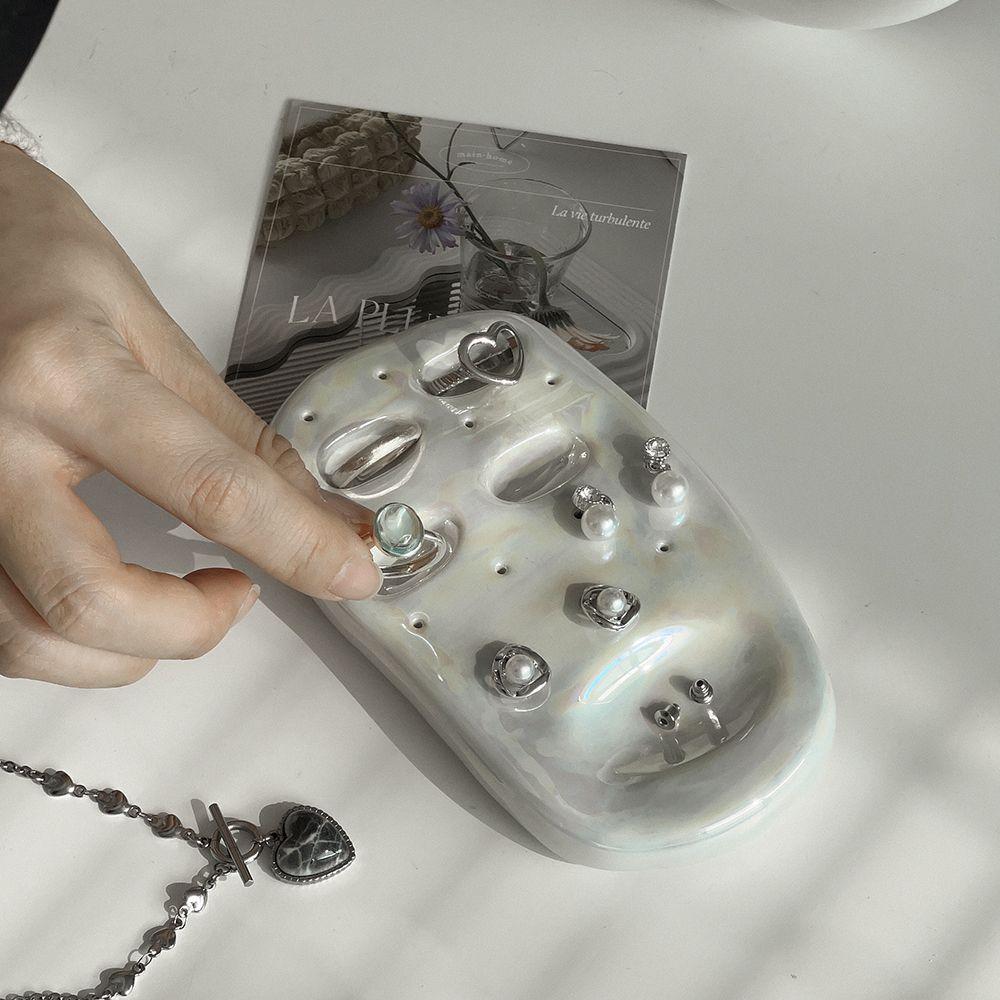 홀로그램 세라믹 반지 인센스 홀더 악세사리 트레이