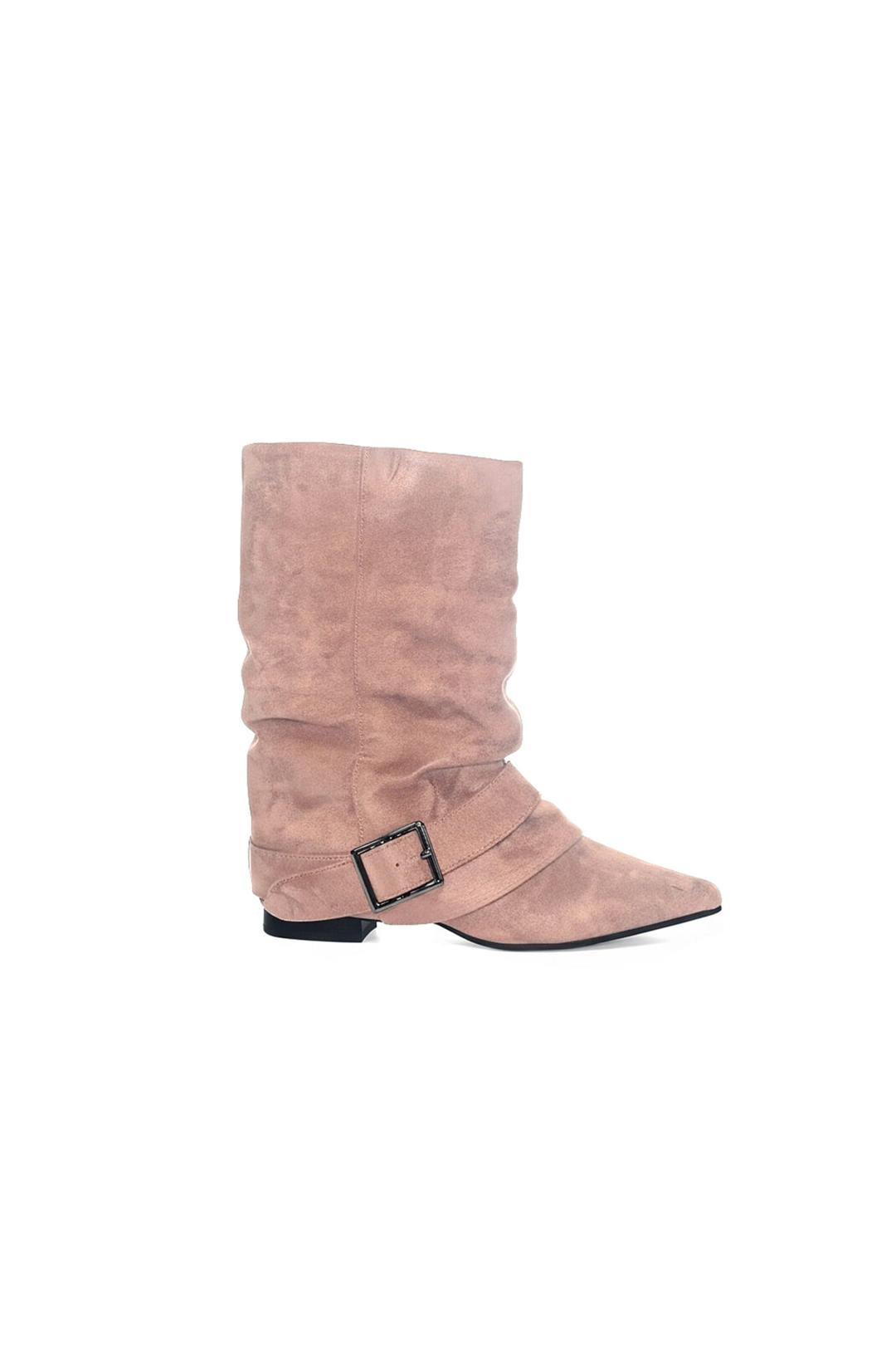[PRE-ORDER] Hug Belt Suede Boots *Dusty Rose
