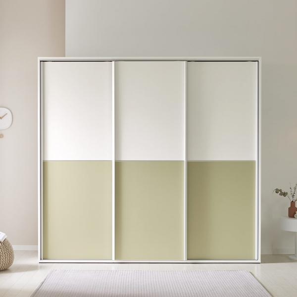 마이룸 1800(3도어) E0등급 자동댐퍼 슬라이딩 옷장 내부포함 비스포크 전신거울