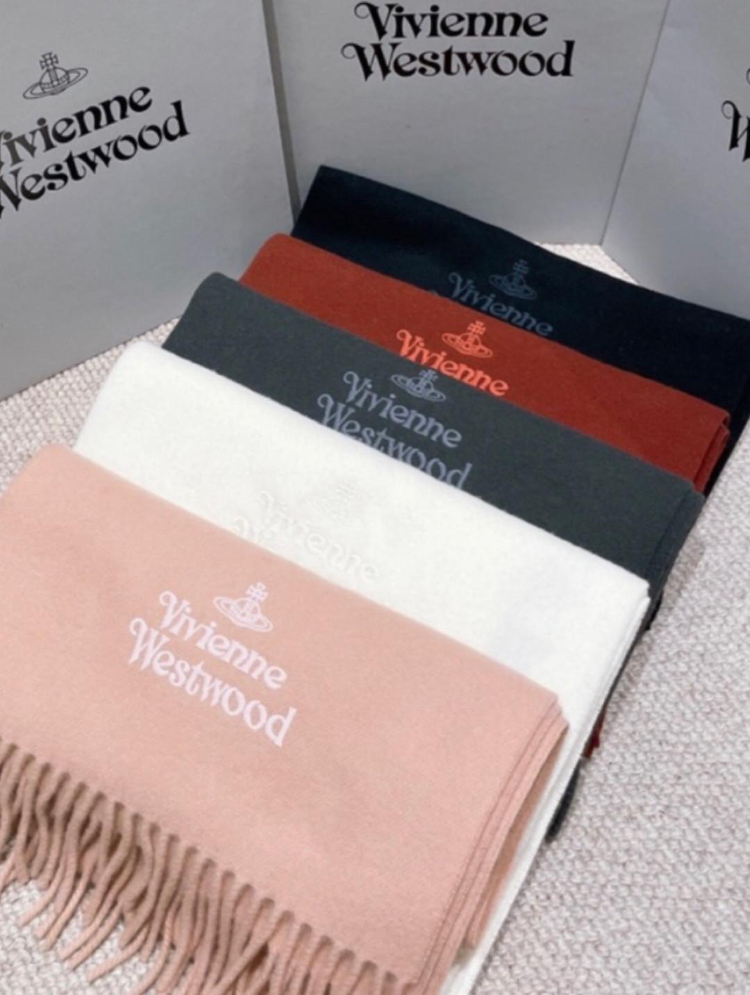 비비안웨스트우드 23FW EMBROIDERED 로고 울 머플러(13컬러)