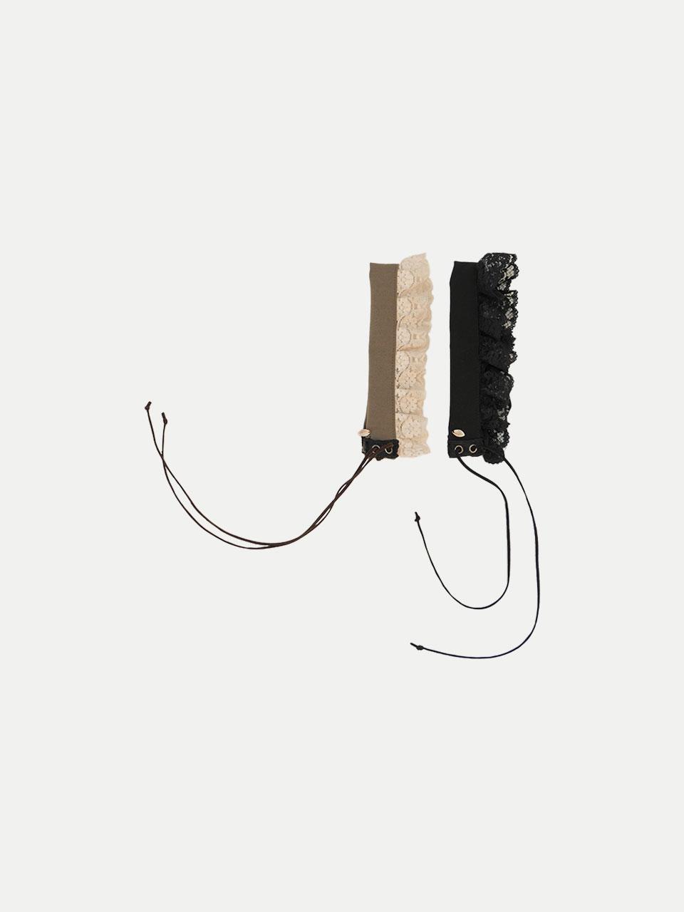 FEEBLE LACE THIGH GARTER BLACK