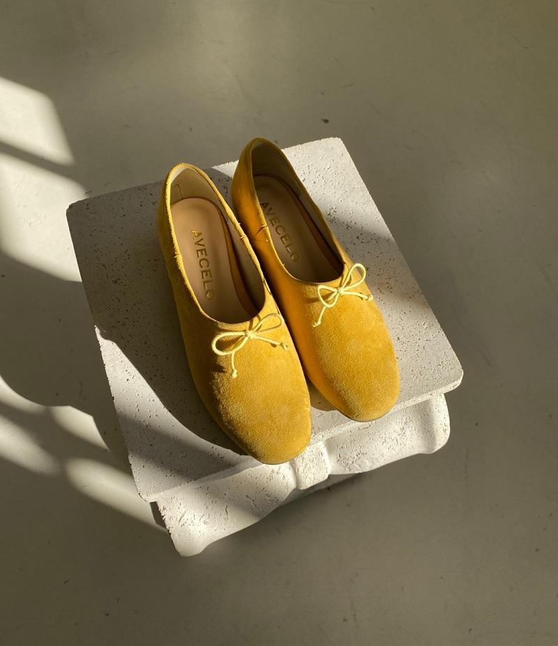Petit ribbon flat shoes 쁘띠리본 플랫슈즈 -엘로우 YELLOW