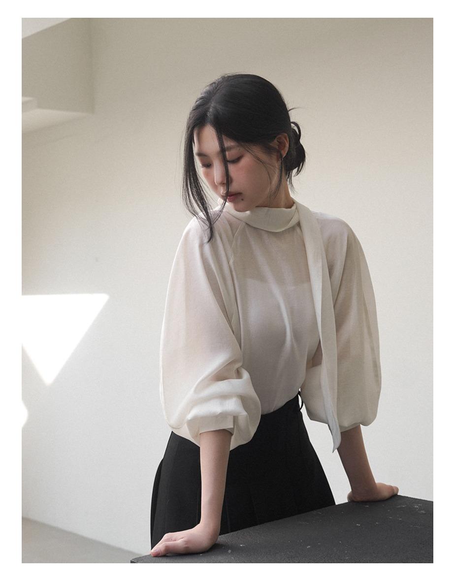 어쏘티드 타이 블라우스 (2colors)