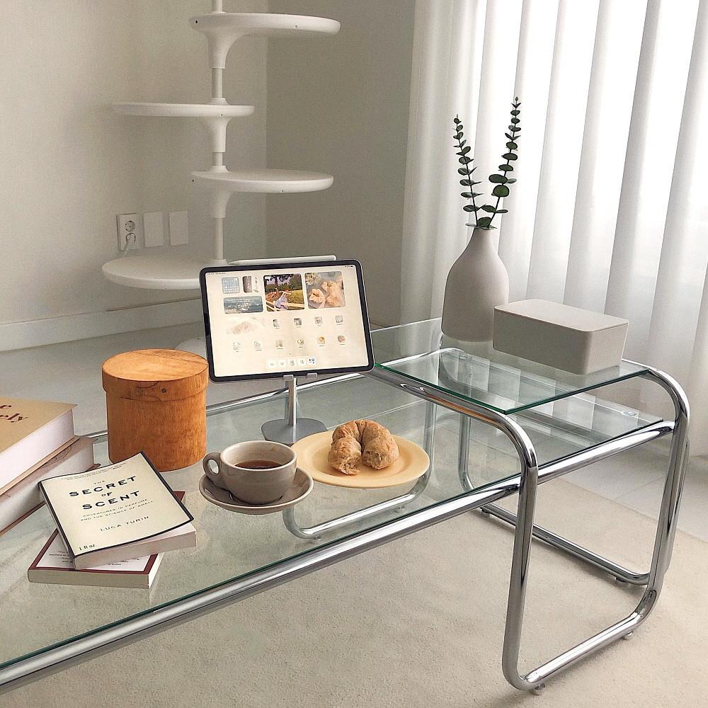 포더홈 페어 미드센추리테이블 모듈테이블/강화유리 좌식 테이블