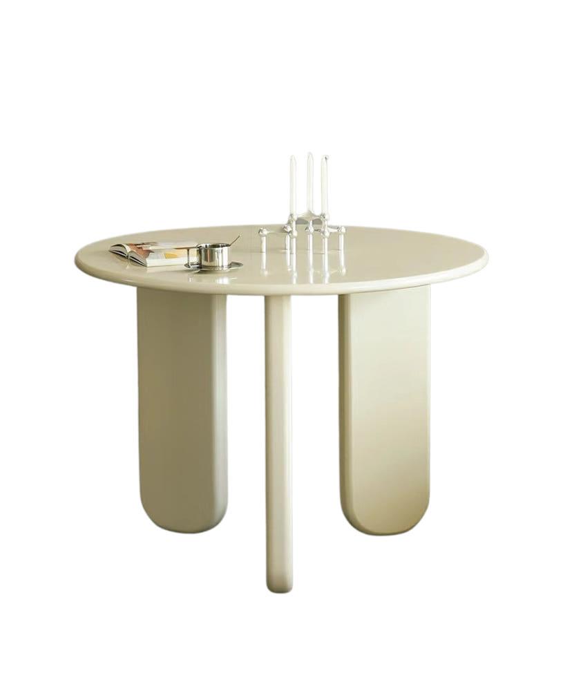 미드센츄리 모던 크림 원형 테이블 70cm 거실 식탁 다이닝 테이블 업무용 카페 라운드