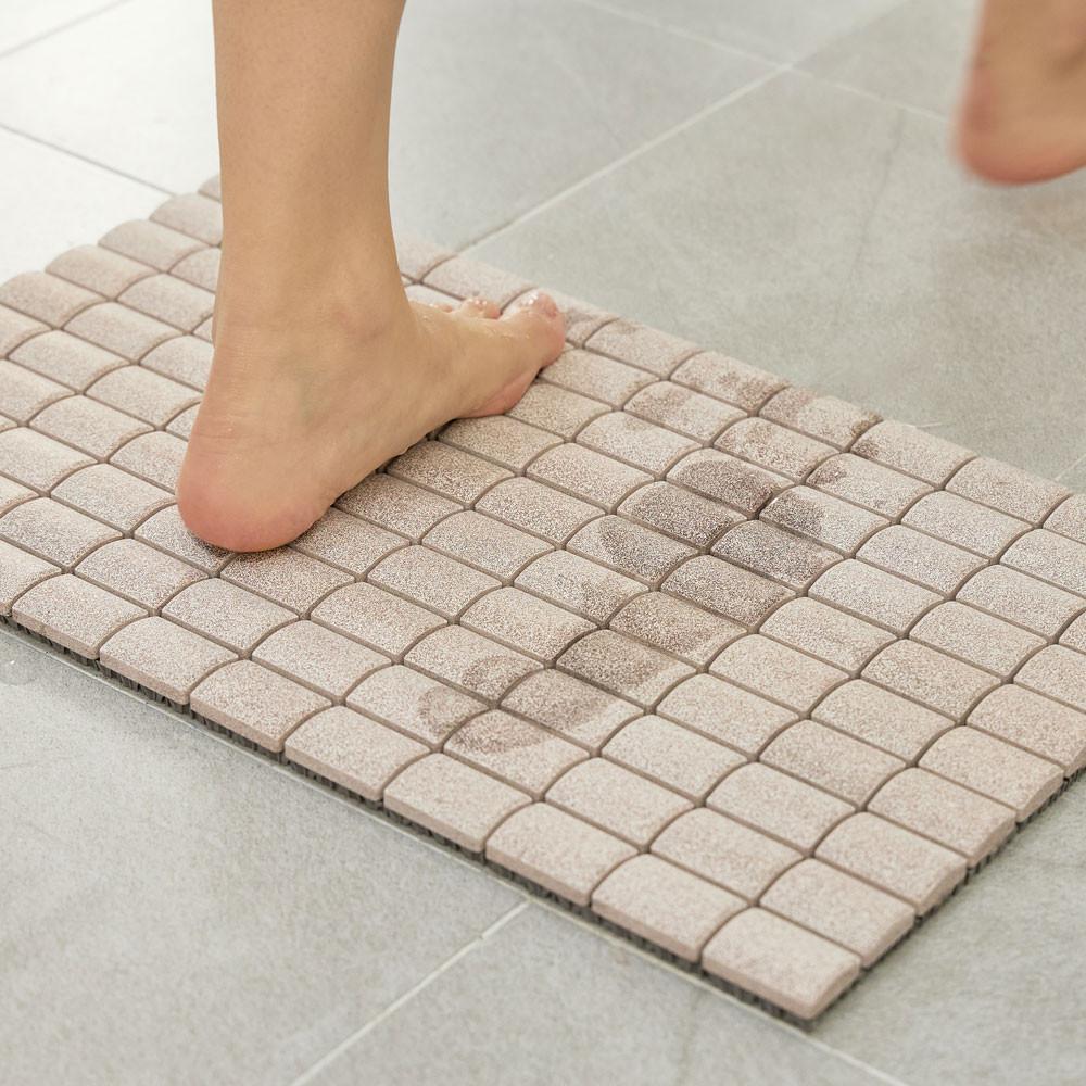 유럽일본수출 프리미엄 아치형 규조토 세라믹 모자익 욕실 주방 발매트 집들이선물 제로웨이스트