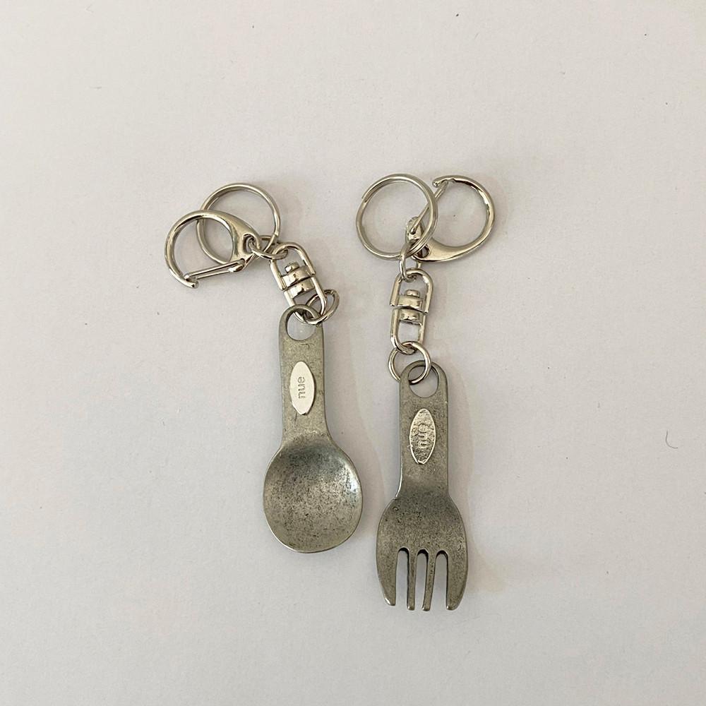 빈티지 스푼 포크 키링 팬던트 키홀더 열쇠고리