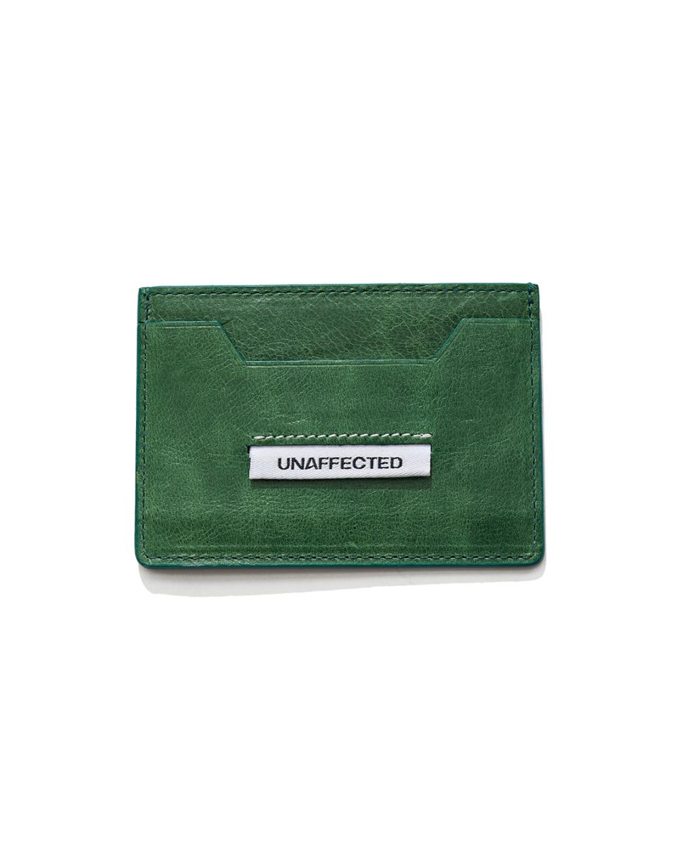 LOGO LABEL CARD HOLDER / CRACKED GREEN