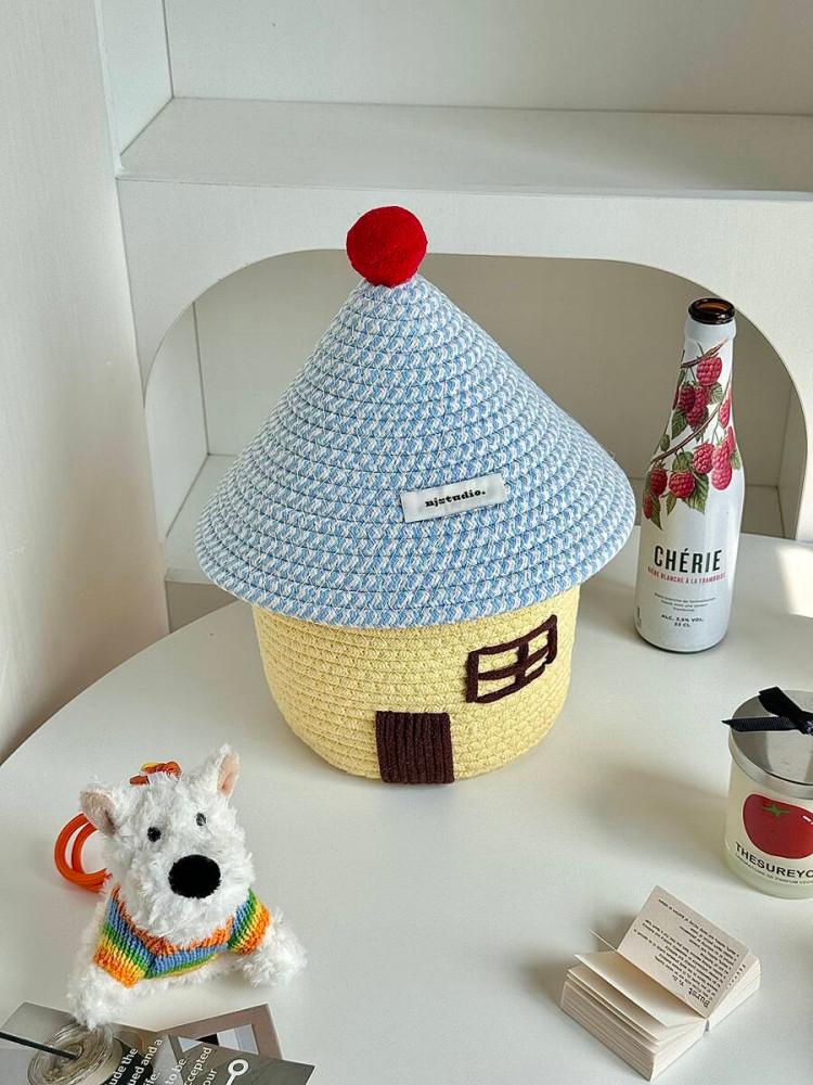 헤이유드 귀여운집 뚜껑 바스켓 소품 정리 바구니