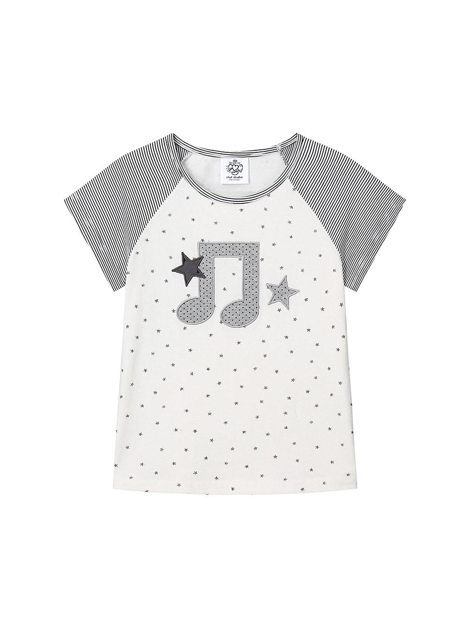 ♪ Melody Star Raglan T-shirt ♫ - WHITE
