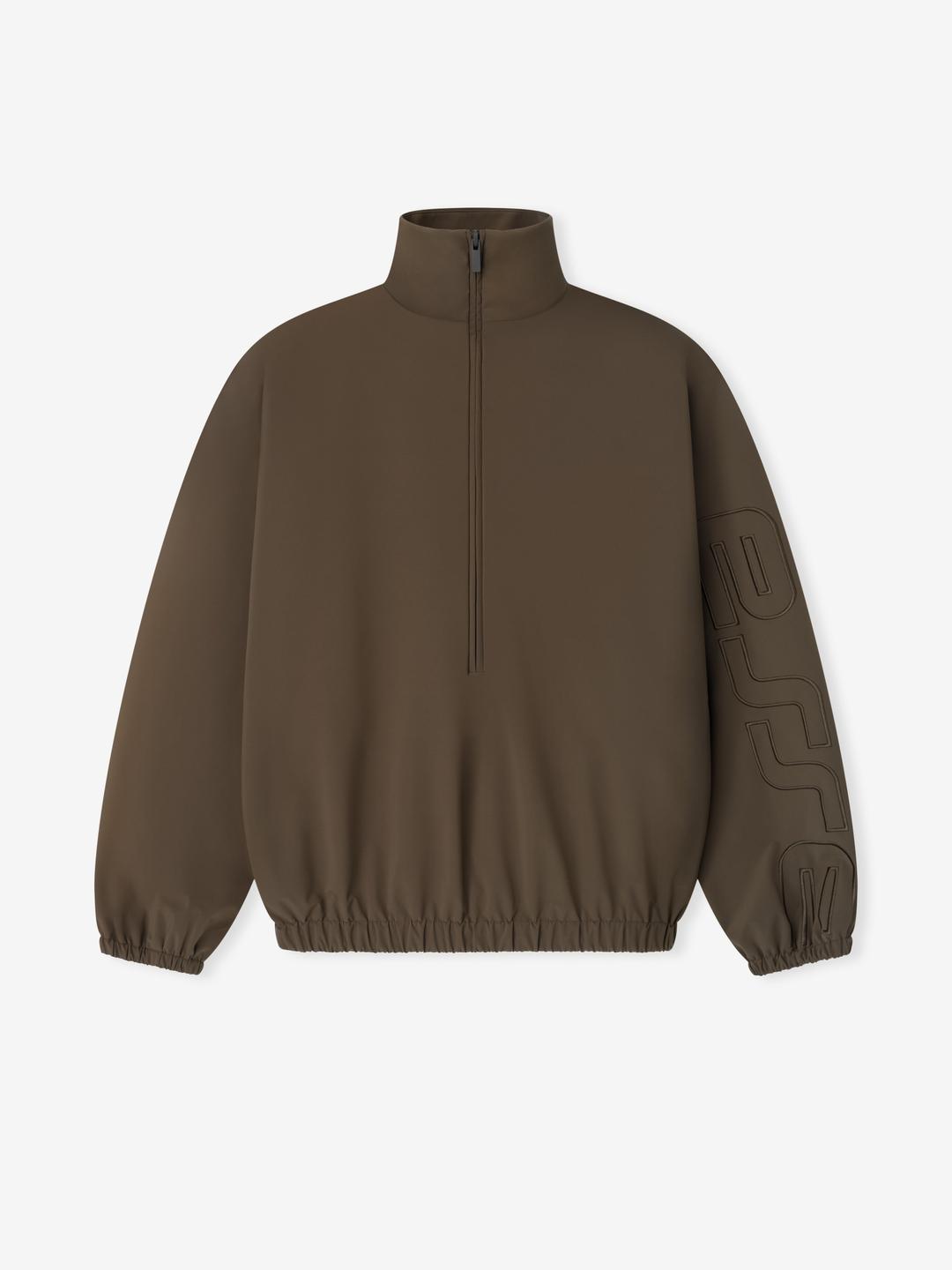 Active Trace Half Zip Track Jacket - Brown / XS