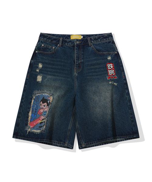 [Astro Boy] Mach 5 Denim Shorts(INDIGO)