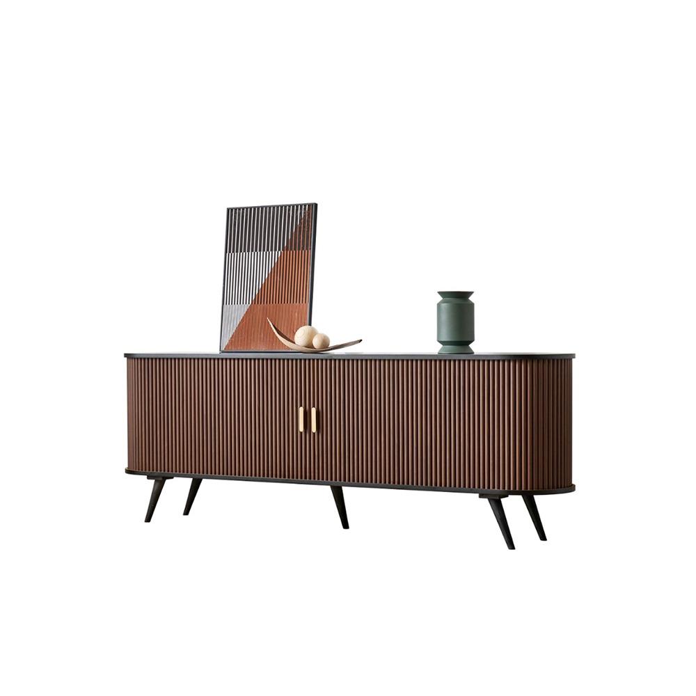 파이 템바보드 슬라이딩 원목 2000 높은 TV 거실장