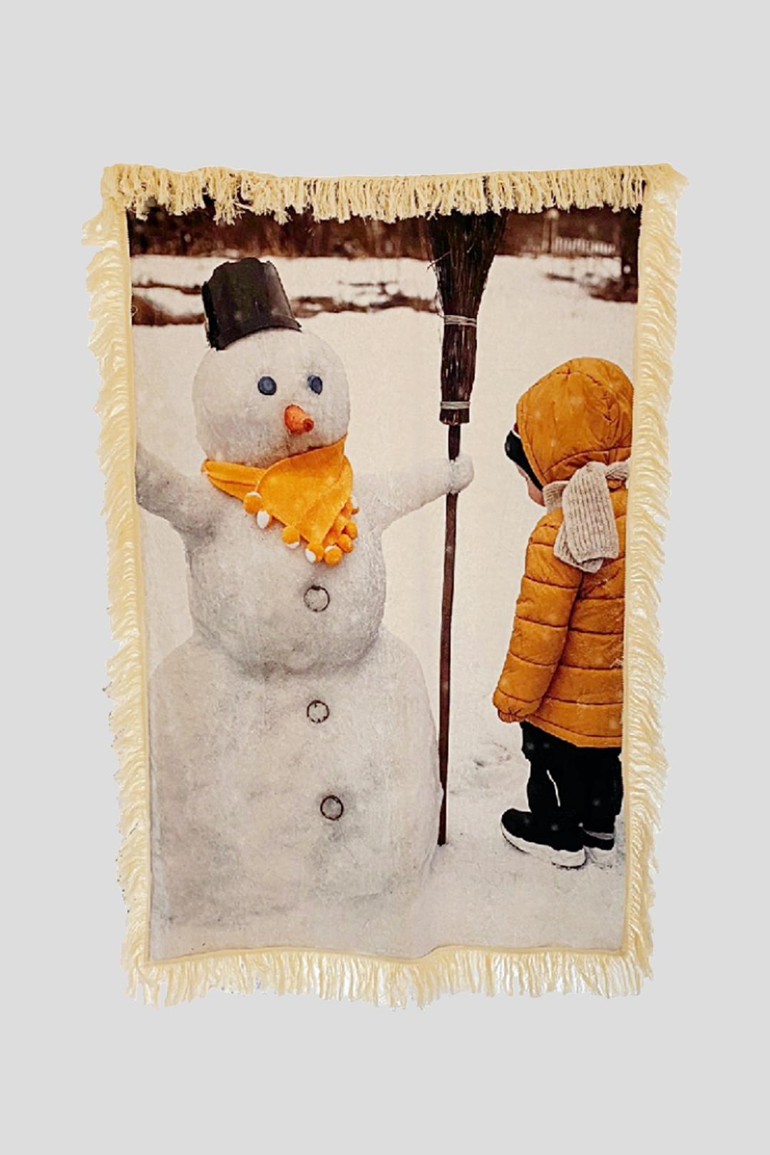 Snowman and Baby Blanket - Vertical