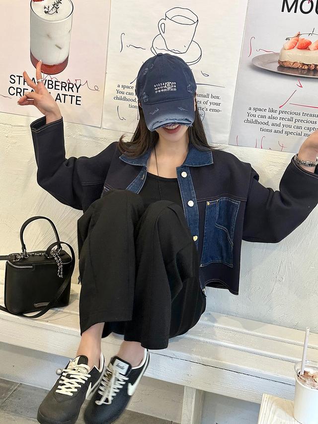 데님 배색 재킷