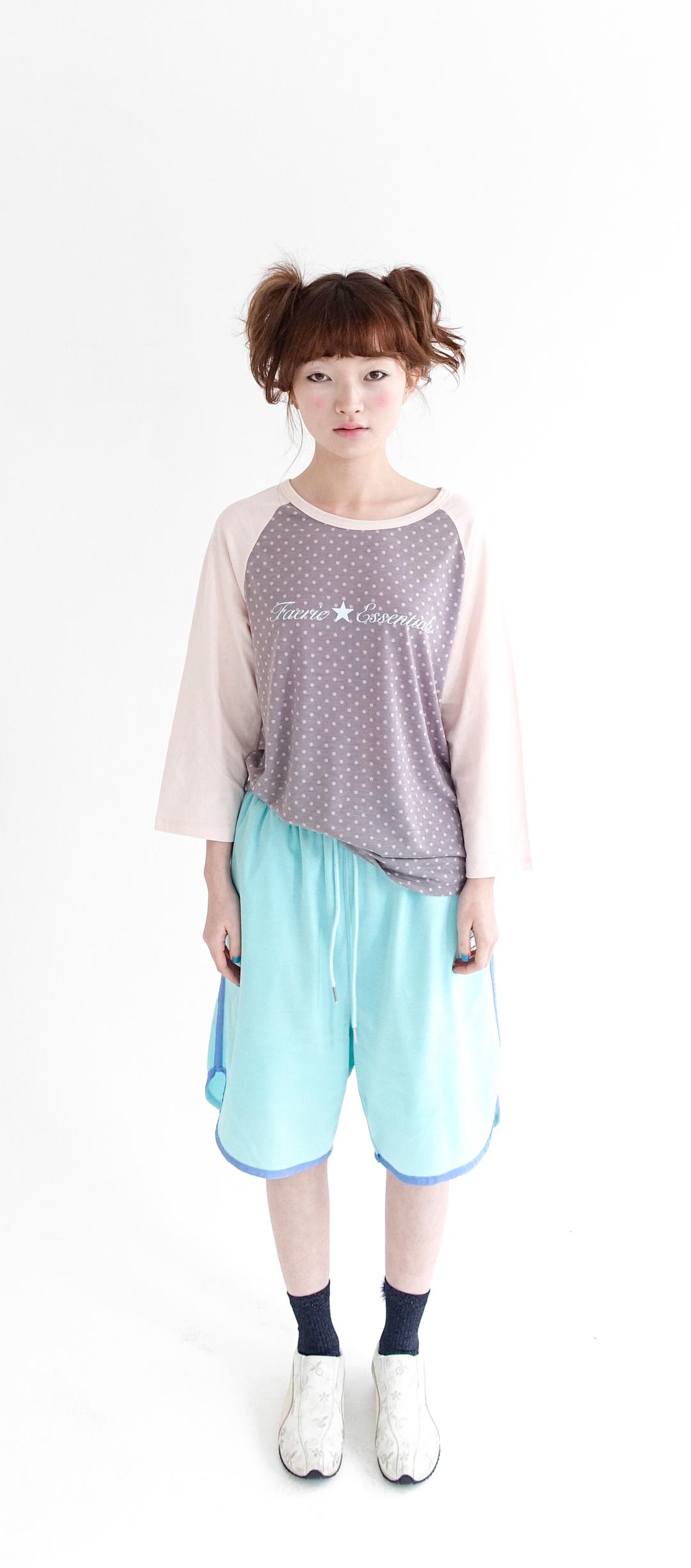 [F.E.E.S] shining sporty boxer pants (neon blue)