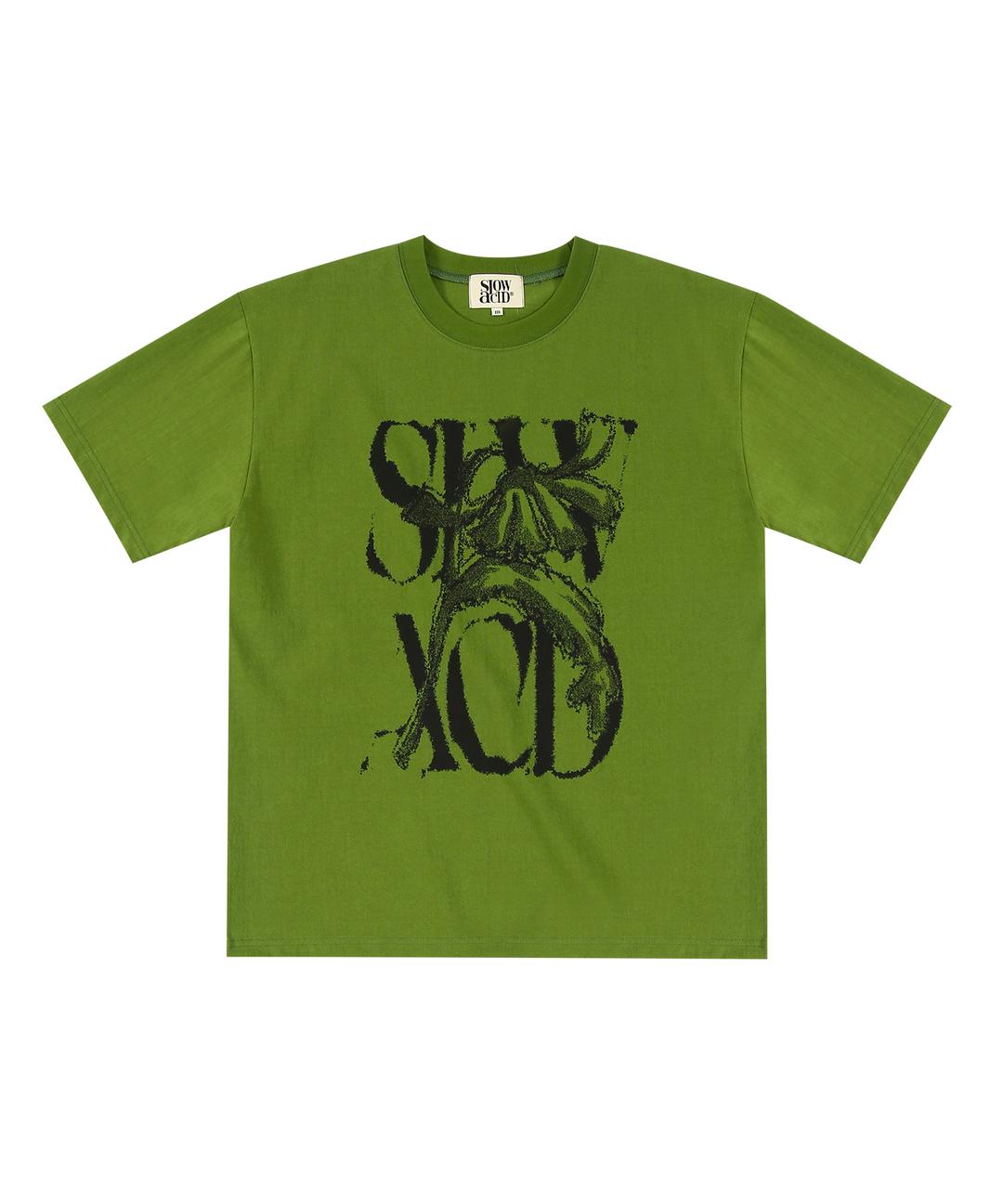 RUSTY LOGO T-SHIRT [YELLOW GREEN]