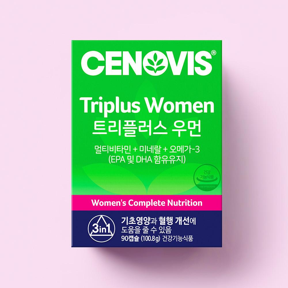 [세노비스] 트리플러스 우먼 멀티비타민미네랄 오메가-3 (90캡슐/45일분)