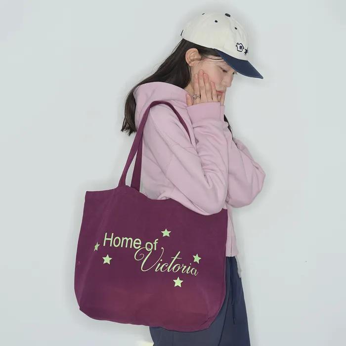 [8차 재입고][HBTxVICTORIA] Home of Victoria Eco Bag (MIDNIGHT PURPLE)