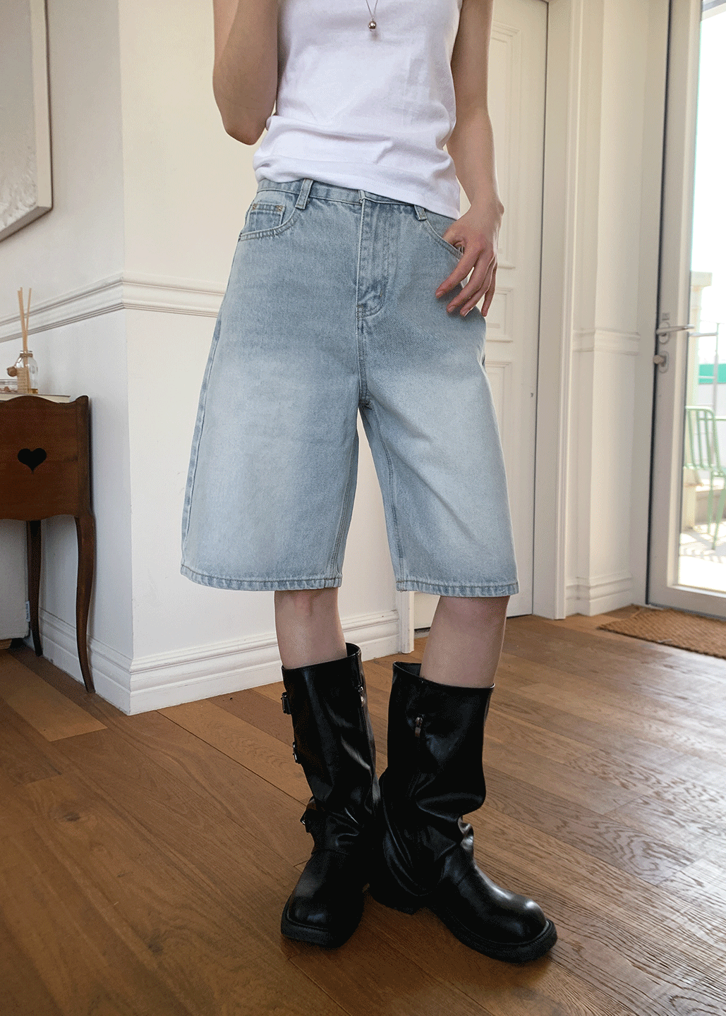 서울베이스드 NATURAL BERMUDA PANTS