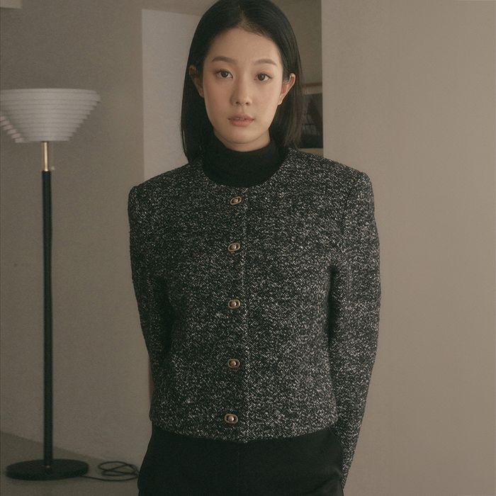 home tweed jacket_black