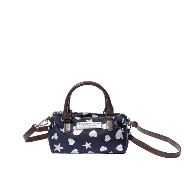 HEART STAR CRACK BOSTON BAG (NAVY)
