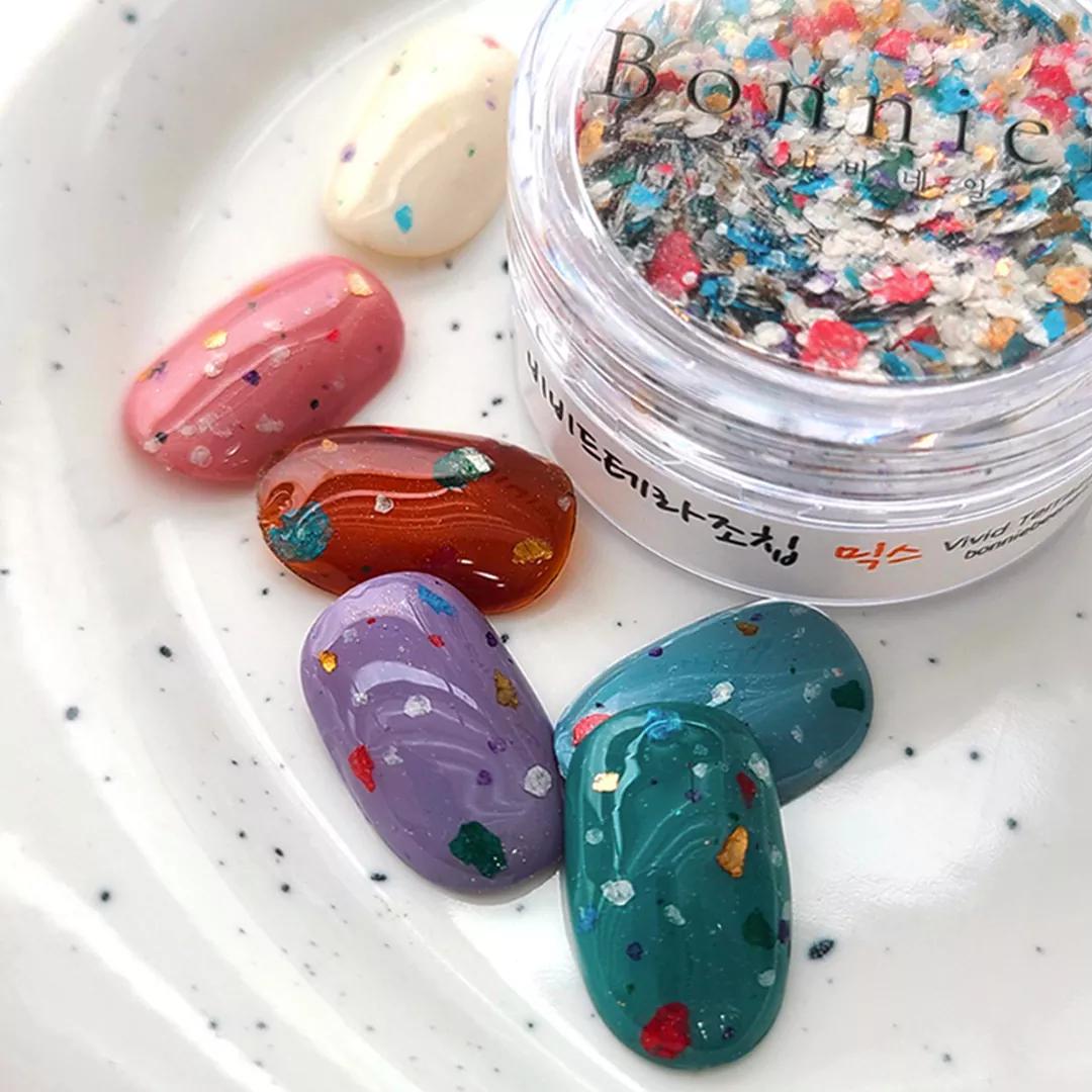 [보니비네일] 비비드 테라조칩 믹스 {5g}