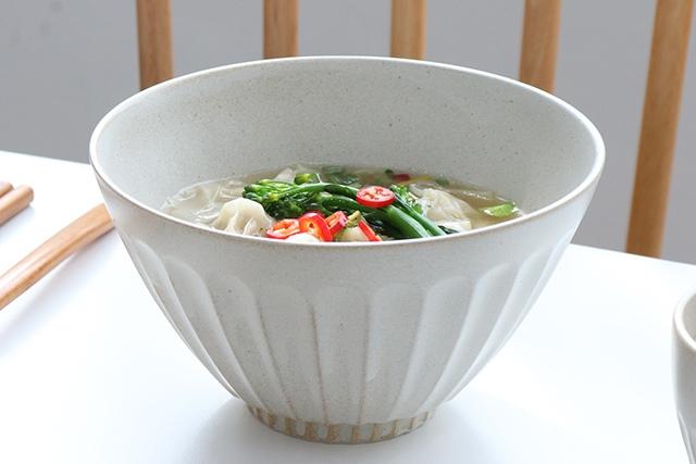 일본 도자기 그릇 시노기 테이블웨어 플라워 면기 (17cm)