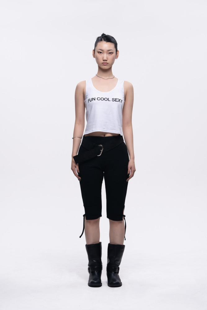 DEPC LETTERING SLEEVELESS WHITE