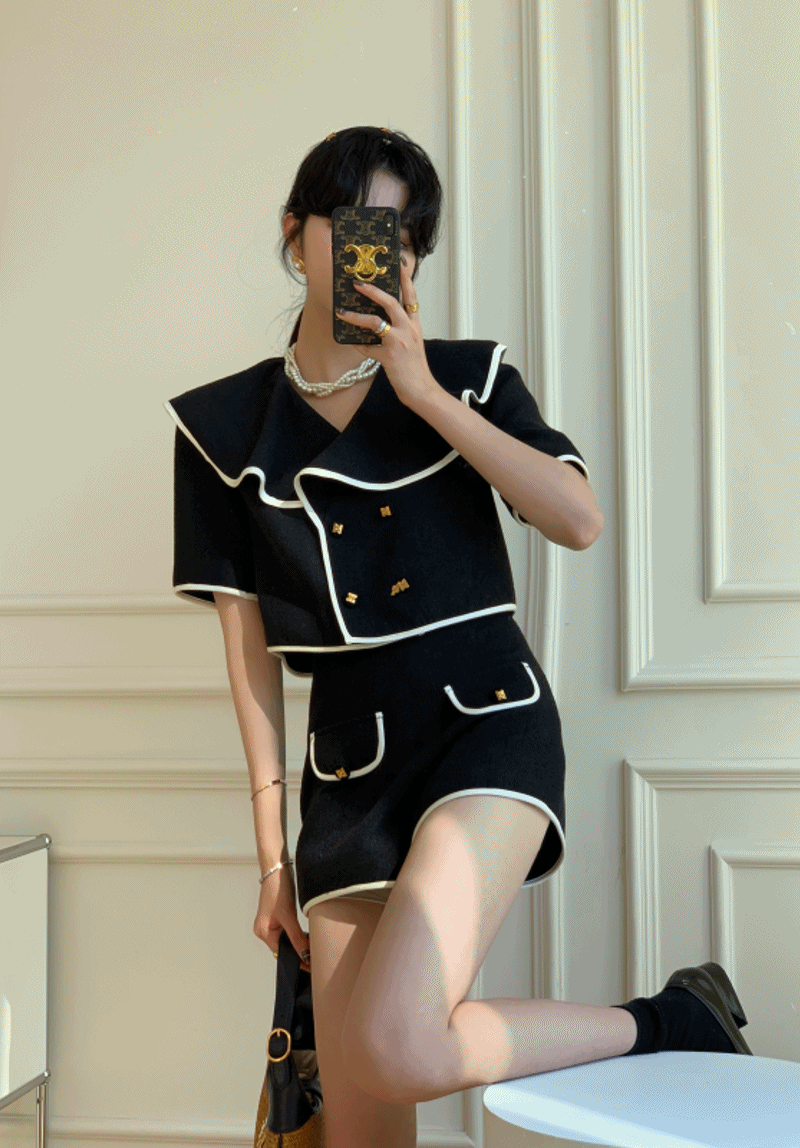 유스 프릴 자켓 팬츠 투피스 세트-set(LL5369)