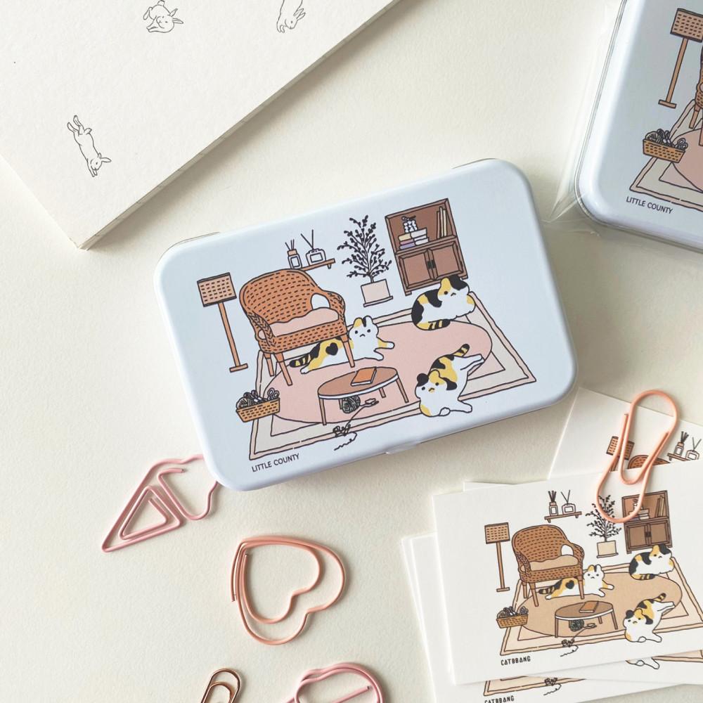 삼색고양이 틴케이스 「고양이빵집」