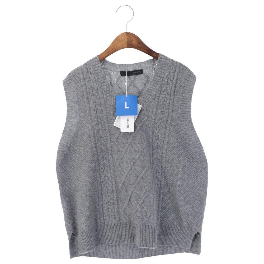 (새상품) VINTAGE  캐시미어 혼방 니트 조끼 (WOMEN L)