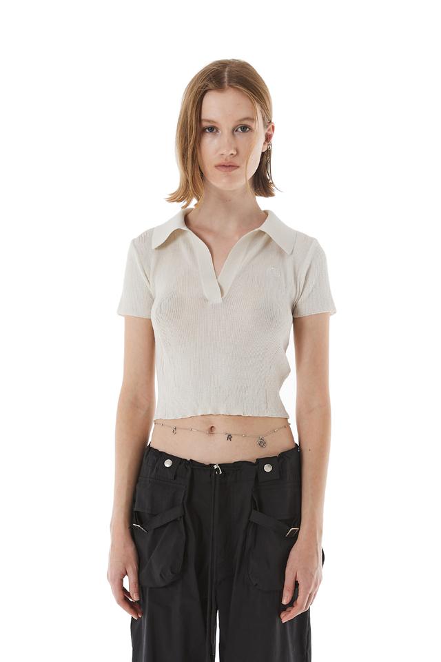 OPEN COLLAR LOGO KINT / IVORY