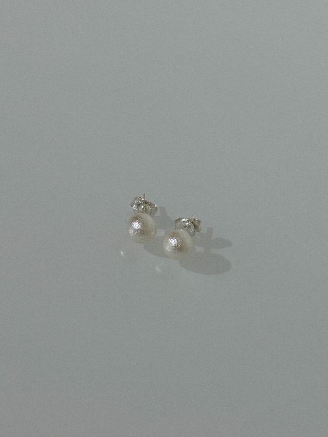 cotton pearl earrings