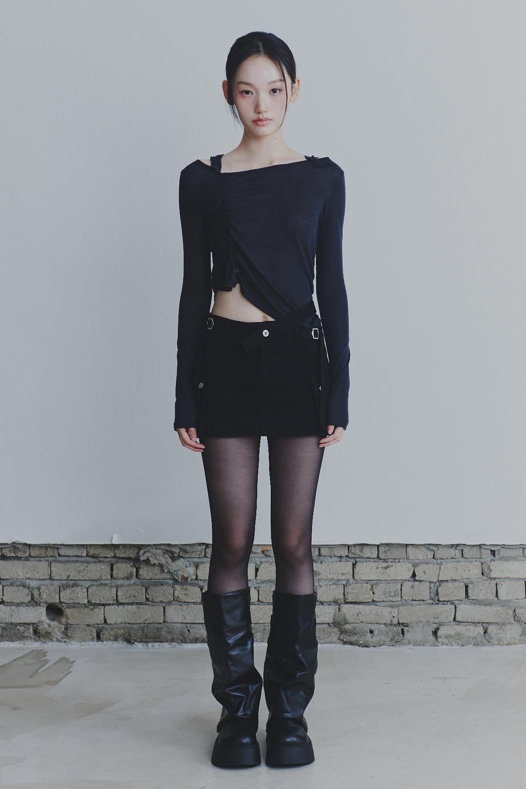 [9/29~] SHADOW HOODIE TOP charcoal