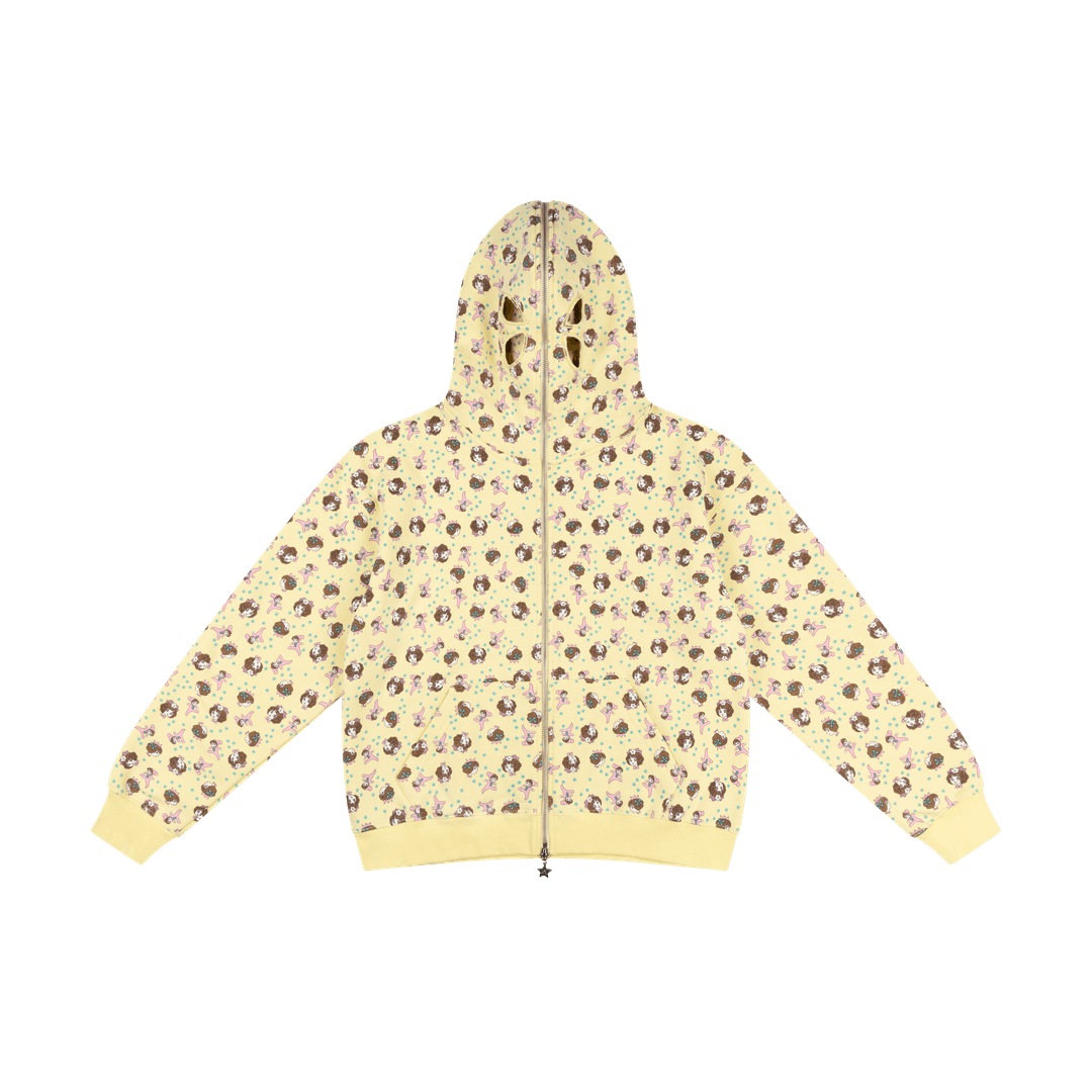 PRE ORDER - YELLOW GIRL BABY BUTTERFLY HOODIE - XXS