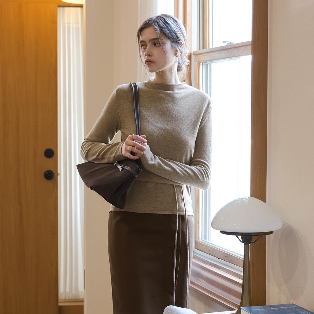 오드 하프넥 울 워머 니트(+벨트)