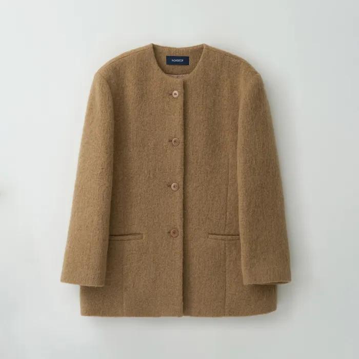 (7차 리오더) Alpaca blend half coat_camel