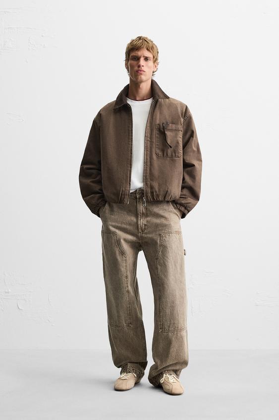 WASHED CARPENTER POCKET TROUSERS