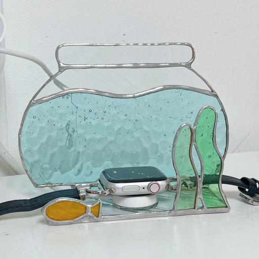 금붕어 어항 워치 거치대 스테인드글라스 명함꽂이